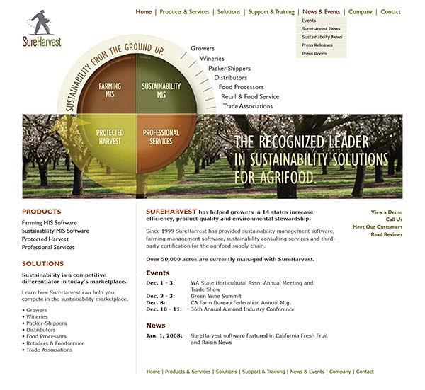 SureHarvest Website